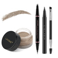 LAVONE Eyebrow Pen Makeup Kit, with Waterproof Eyebrow Pencil, Eyeliner, Pomade, and Brow Brush, Smudge-Proof and Long Lasting, Create Full and Natural Brows, Dark Brown