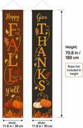 Happy Fall Y'all Give Thanks Rustic Porch Banner Farmhouse Decor