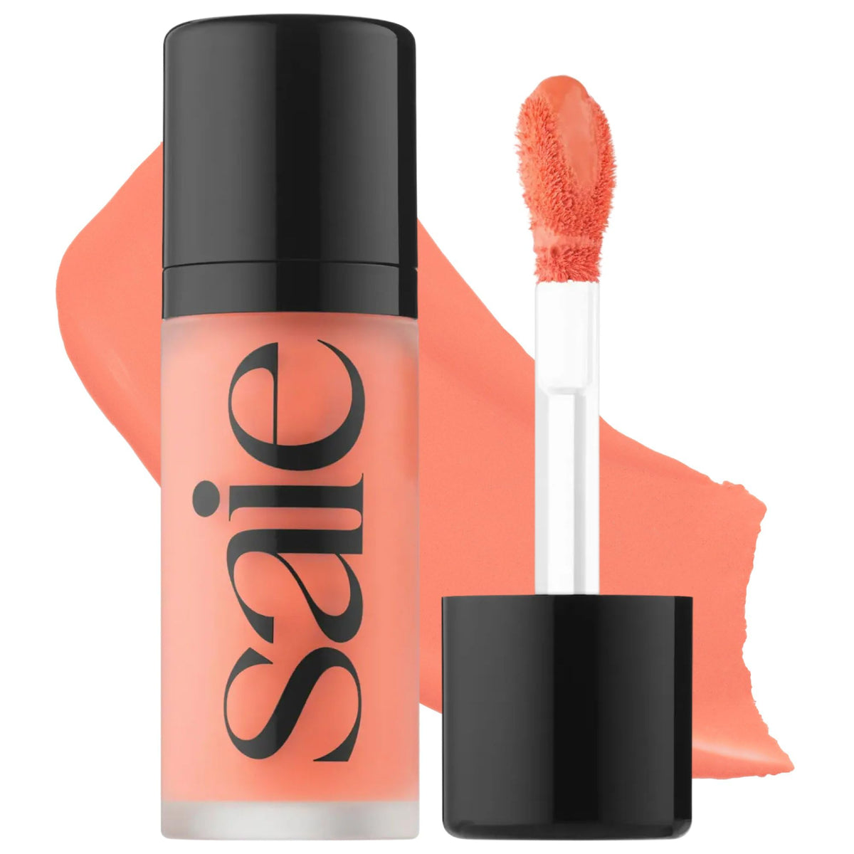 Saie Blush & Glow Gift Set - Dew Blush in Lady & Glowy Super Gel Liquid Highlighter & Makeup Primer in Warmglow - Skincare Infused Everyday Makeup Kit for a Flushed, Dewy Glow - Vegan (2 Count)