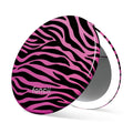 Fancii Taylor LED Lighted Travel Makeup Mirror, Rechargeable with 10x/1x Magnifying & 3 Light Settings - Compact, Portable, Large 5” Wide Hand Mirror for Handbag and Purses (Black)