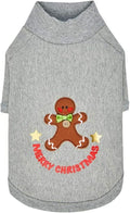 Blueberry Pet Soft & Comfy Merry Christmas Holiday Festive Gingerbread Man Pullover Turtleneck Fall Winter Dog Sweatshirt Coat, Back Length 10", Warm Clothes for Small Dogs