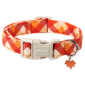 ARING PET Fall Dog Collar-Cotton Maple Leaves Dog Collar for Small Dogs, Adjustable Lightweight Dog Collars with Quick Release Buckle for Small Medium Large Dogs