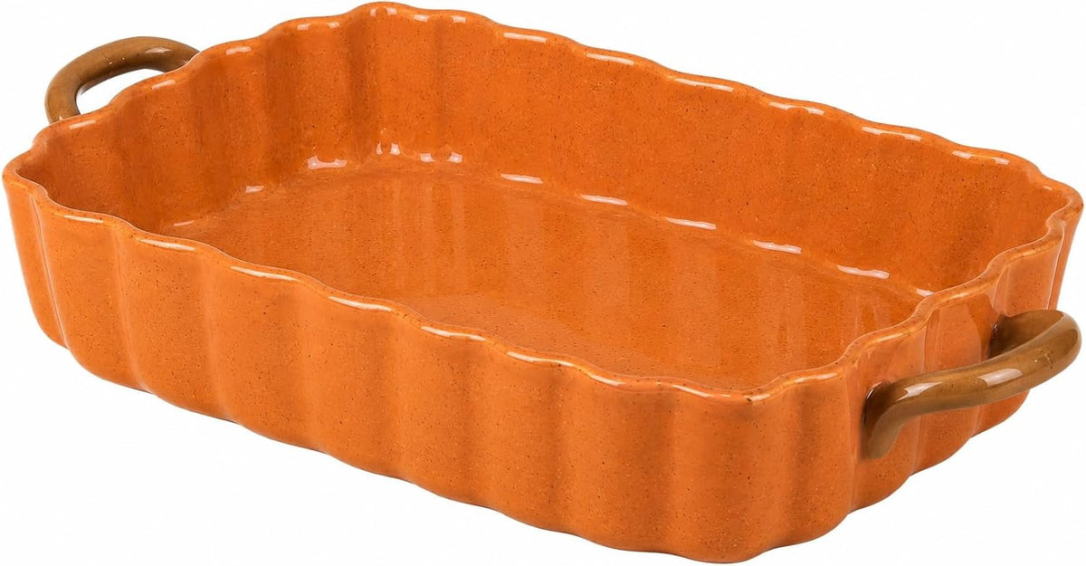 10 Strawberry Street Pumpkin Patch Rectangle Baker, Orange