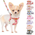 SlowTon No Pull Dog Harness with Leash for Small Medium Dogs, Flower XXS