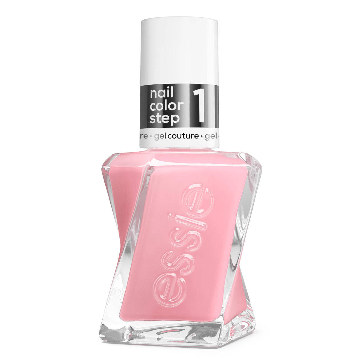 Essie Gel Couture Long-Lasting Nail Polish, Vegan, Clear, Shiny Top Coat, 0.46 fl oz
