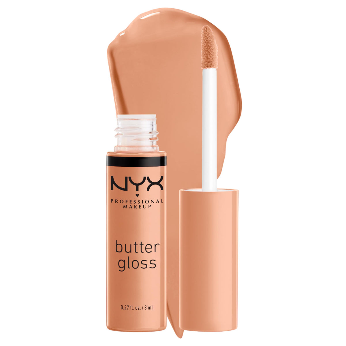 NYX PROFESSIONAL MAKEUP Butter Gloss, Non-Sticky Lip Gloss - Sugar Glass (Clear), Pack Of 3