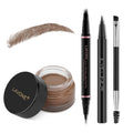 LAVONE Eyebrow Pen Makeup Kit, with Waterproof Eyebrow Pencil, Eyeliner, Pomade, and Brow Brush, Smudge-Proof and Long Lasting, Create Full and Natural Brows, Dark Brown