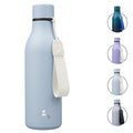 Konokyo Insulated Water Bottle with Strap,18 oz Double Wall Stainless Steel Vacuum Bottles Metal Water Flask,Macaron Green