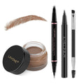 LAVONE Eyebrow Pen Makeup Kit, with Waterproof Eyebrow Pencil, Eyeliner, Pomade, and Brow Brush, Smudge-Proof and Long Lasting, Create Full and Natural Brows, Dark Brown