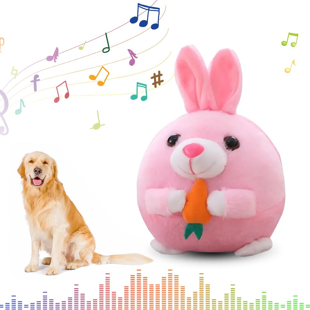 Interactive Dog Toys,2024 New Active Moving Pet Plush Toy,Squeaky Moving Dog Ball Toy,Rechargeable Puppy Toys to Keep Them Busy,Washable Pig Plush Toys(Red Pig)