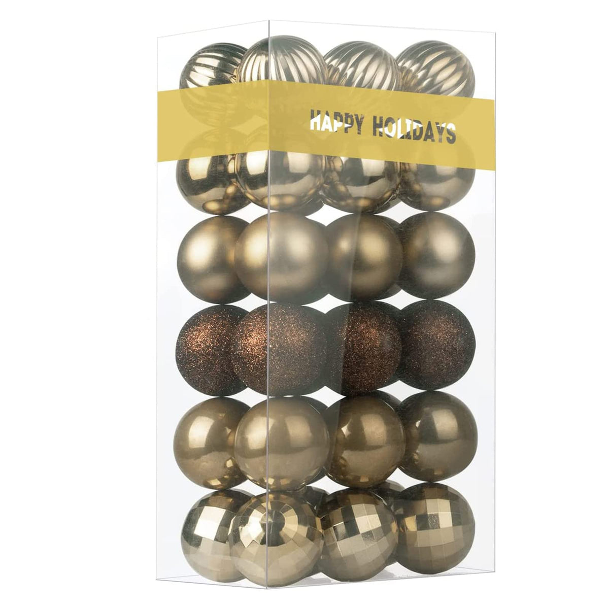 White 4.0" Large Christmas Balls - Christmas Tree Decoration Ornaments Shatterproof Hanging Balls for Birthday Halloween Holiday Wedding Decorations Set of 4pcs