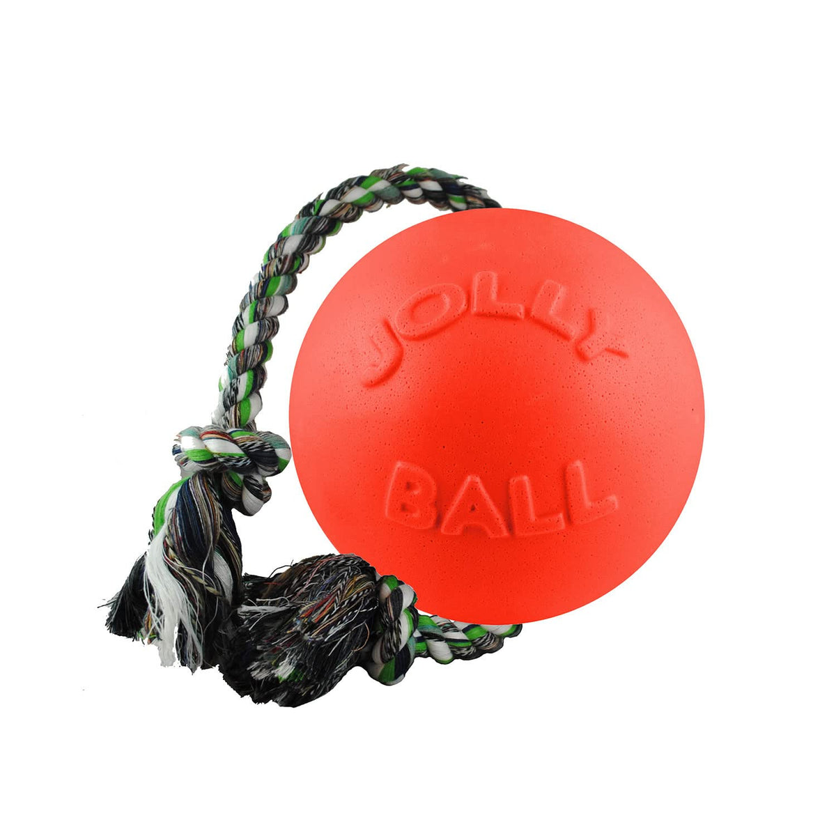 Jolly Pets Romp-n-Roll Rope and Ball Dog Toy, 6 Inches/Medium, Blueberry, Model Number: 606 BB, All Breed Sizes