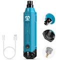 Casfuy 6-Speed Dog Nail Grinder - Newest Enhanced Pet Nail Grinder Super Quiet Rechargeable Electric Dog Nail Trimmer Painless Paws Grooming & Smoothing Tool for Large Medium Small Dogs (Blue)