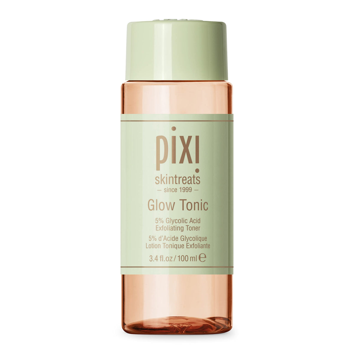 Pixi Glow Tonic Exfoliating Face Toner with 5% Glycolic Acid, Ginseng and Aloe Vera, Alcohol-Free Pore-Refining Toner for Radiant Skin, 8.5 fl oz / 250 ml