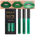 evpct 3Pcs Dark Ruby Fire Red Matte Liquid Lipstick Lip Stain Lipgloss sets for Women 24 Hour Red Matte Lipstick Long Lasting Smudge Proof