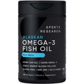 Sports Research® Omega-3 Fish Oil 1250 - Triple Strength Fish Oil Supplement from Wild Alaska Pollock - MSC Certified Sustainable · Non-GMO · Soy Free - 180 Softgel Capsules