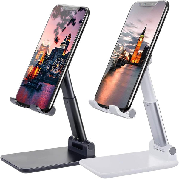 Meetuo 2 Pcs Cell Phone Stand for Desk Adjustable Desktop Phone Holder