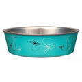 Loving Pets Bella Dog Bowls- Stainless Steel Dog & Cat Bowls - Spill Proof Dog Food Bowl, Cat Bowl, Puppy Essentials & Pet Supplies Great for Home & Travel (Medium 20-35 lbs, Blueberry)