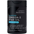 Sports Research® Omega-3 Fish Oil 1250 - Triple Strength Fish Oil Supplement from Wild Alaska Pollock - MSC Certified Sustainable · Non-GMO · Soy Free - 180 Softgel Capsules