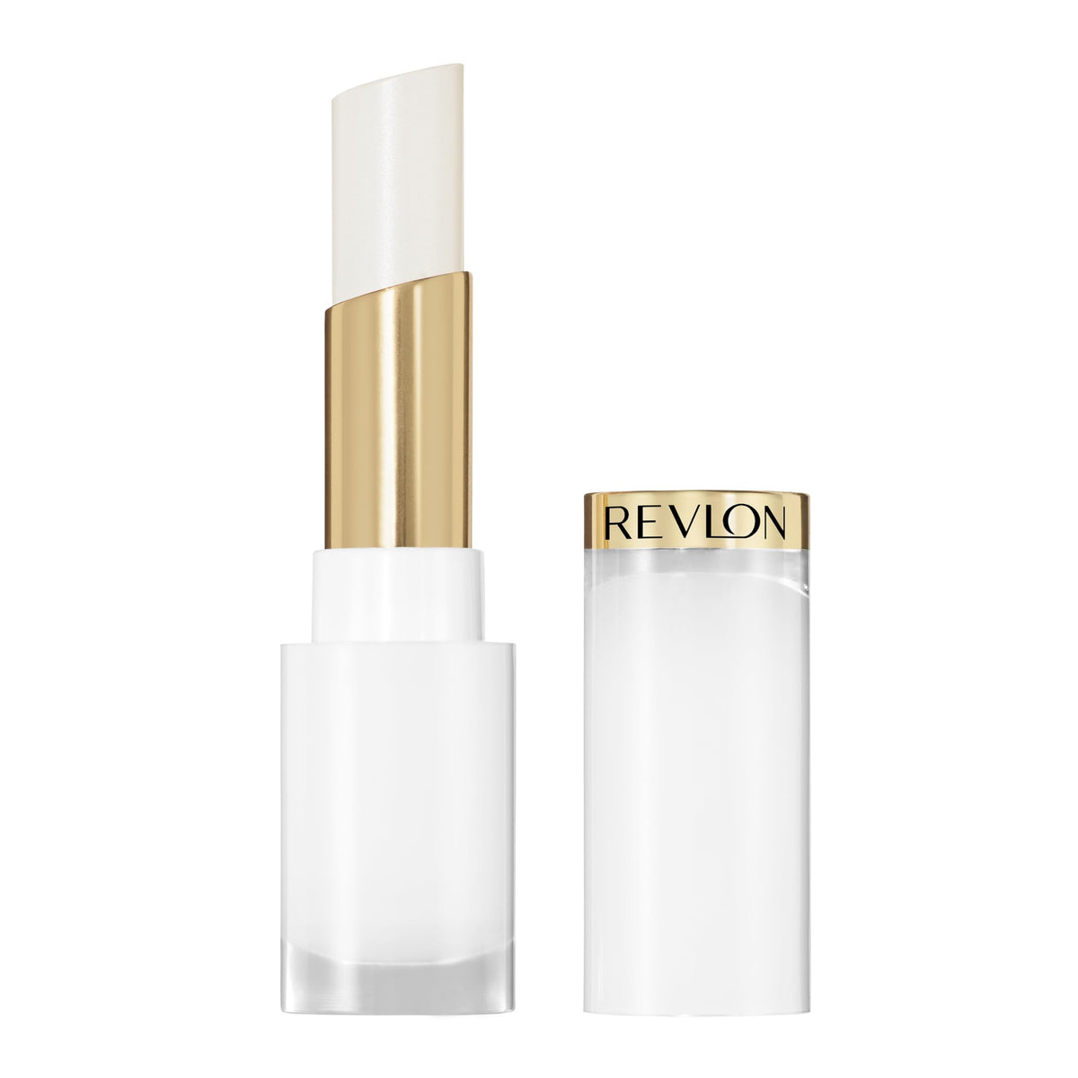 REVLON Super Lustrous Glass Shine Balm, Sheer Glossy Tinted Lip Balm, Hydrating Formula with Hyaluronic Acid, Aloe & Rose Quartz, 004 Nude Illuminator, 0.11 oz