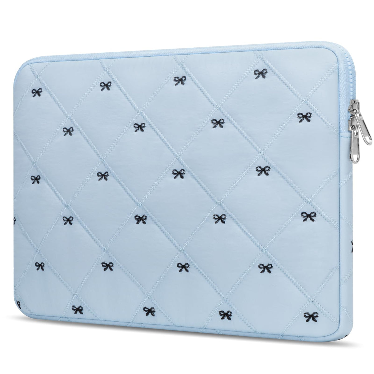 14 Inch Lightweight Bow Puffy Laptop Sleeve Case Laptop Bag for Girl