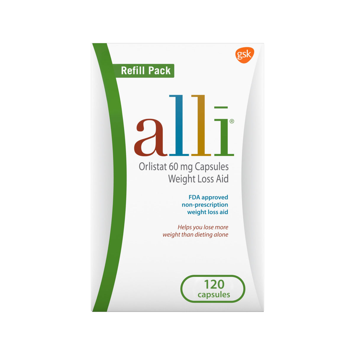 alli Diet Weight Loss Supplement Pills, Orlistat 60mg Capsules, 170 Count