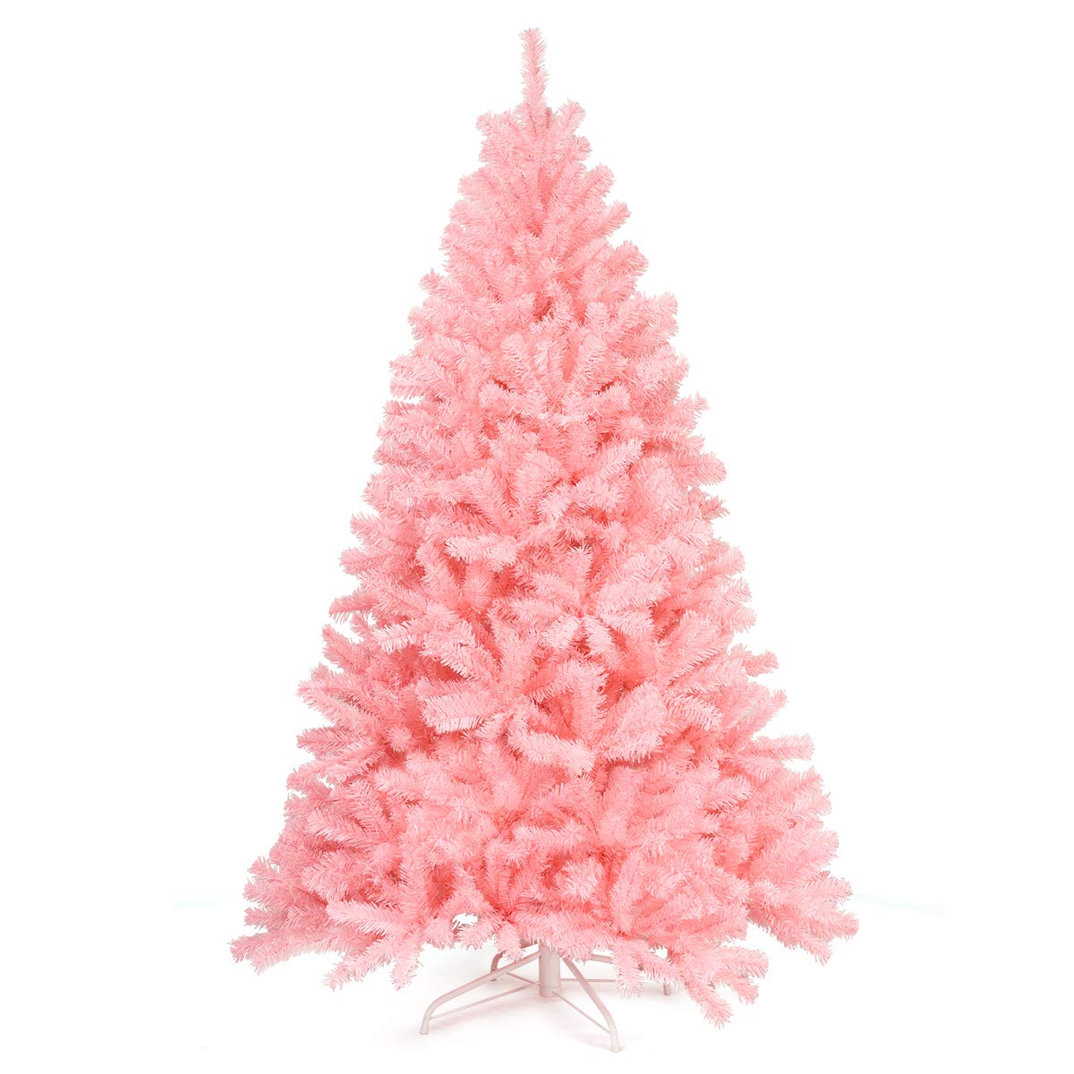 Goplus 6ft Sliver Artificial Christmas Tree with Electroplated Technolog