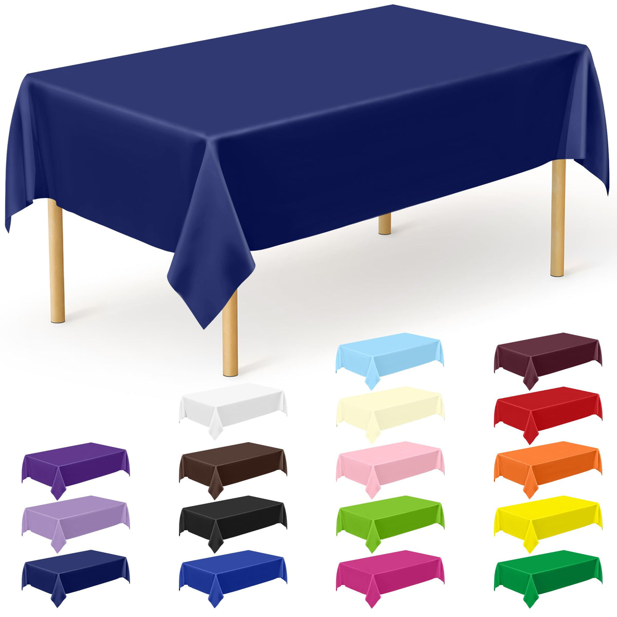 3 Pack Thanksgiving Tablecloths, 108" x 54" Disposable Turkey Table Cloth