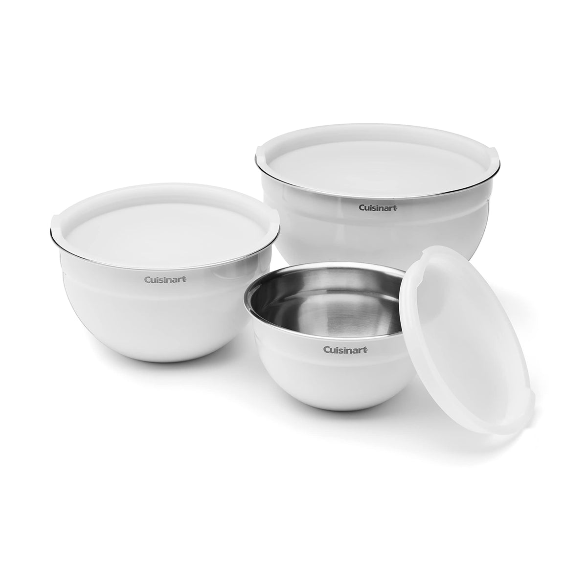 Cuisinart Mixing Bowl Set, Nesting Bowls, Stainless Steel, 3-Piece