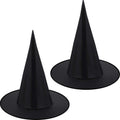 SATINIOR 2 Packs Halloween Witch Hats for Aldults Black Witch Hat Women