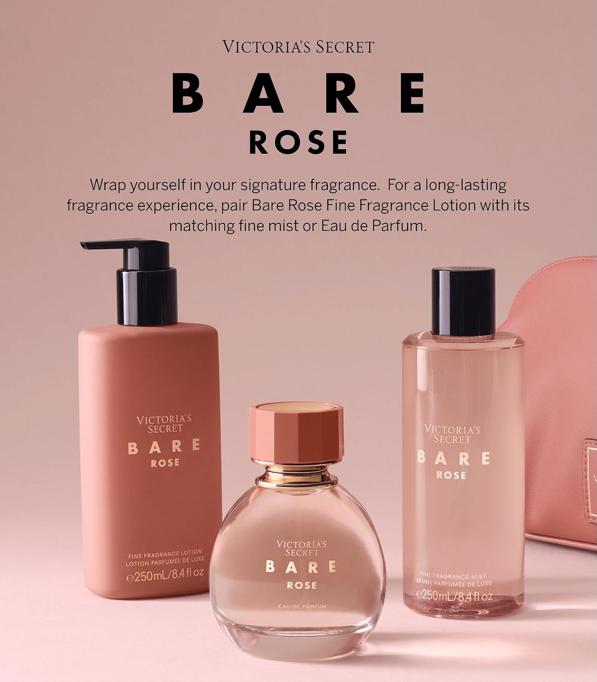 Victoria's Secret Bare Eau de Parfum, Bare Rose - 3.4 fl oz