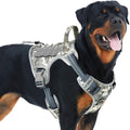Auroth Tactical Dog Harness for Large Dogs No Pull Adjustable Pet Harness Reflective K9 Working Training Easy Control Pet Vest Military Service Dog Harnesses Army Yellow L