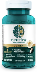 NEURIVA Ultra Brain Supplements for Memory and Focus, Phosphatidylserine, Cognivive, Neurofactor, Folic Acid, Vitamin B12 & Vitamin B6, 60 Count Capsules
