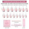 Glamnetic Halloween Press On Nails, Short Almond Glossy, Ghost Besties