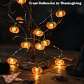 Pumpkin Lights String Battery Operated 10ft 30 LEDs Halloween Decorations
