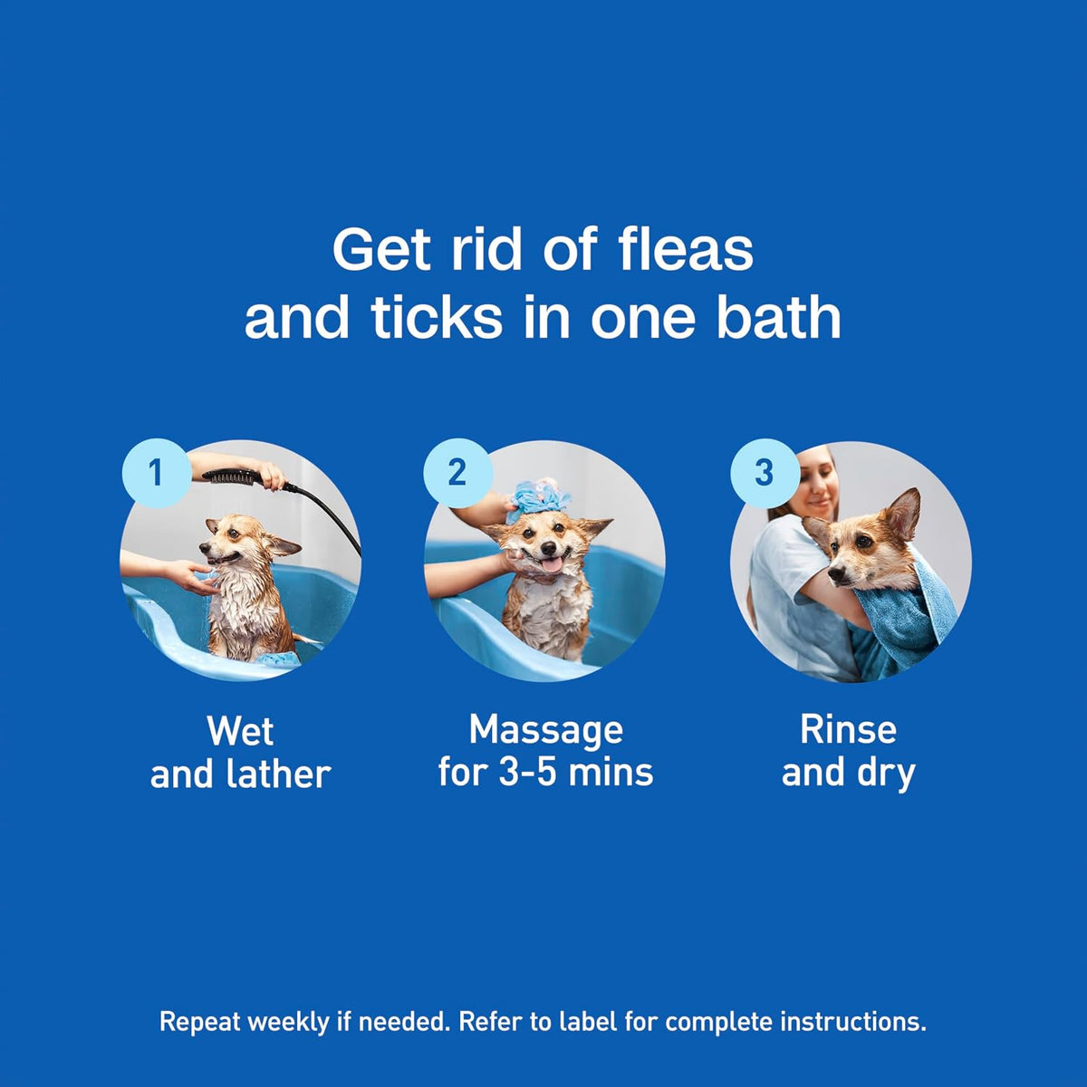 ADAMS Plus Flea & Tick Shampoo with Precor for Dogs, Cats, Puppies & Kittens, Flea Shampoo to Treat Infestations, Kills Ticks, Fleas, Flea Eggs & Lice, Cleans and Conditions Coat, 6 Ounces