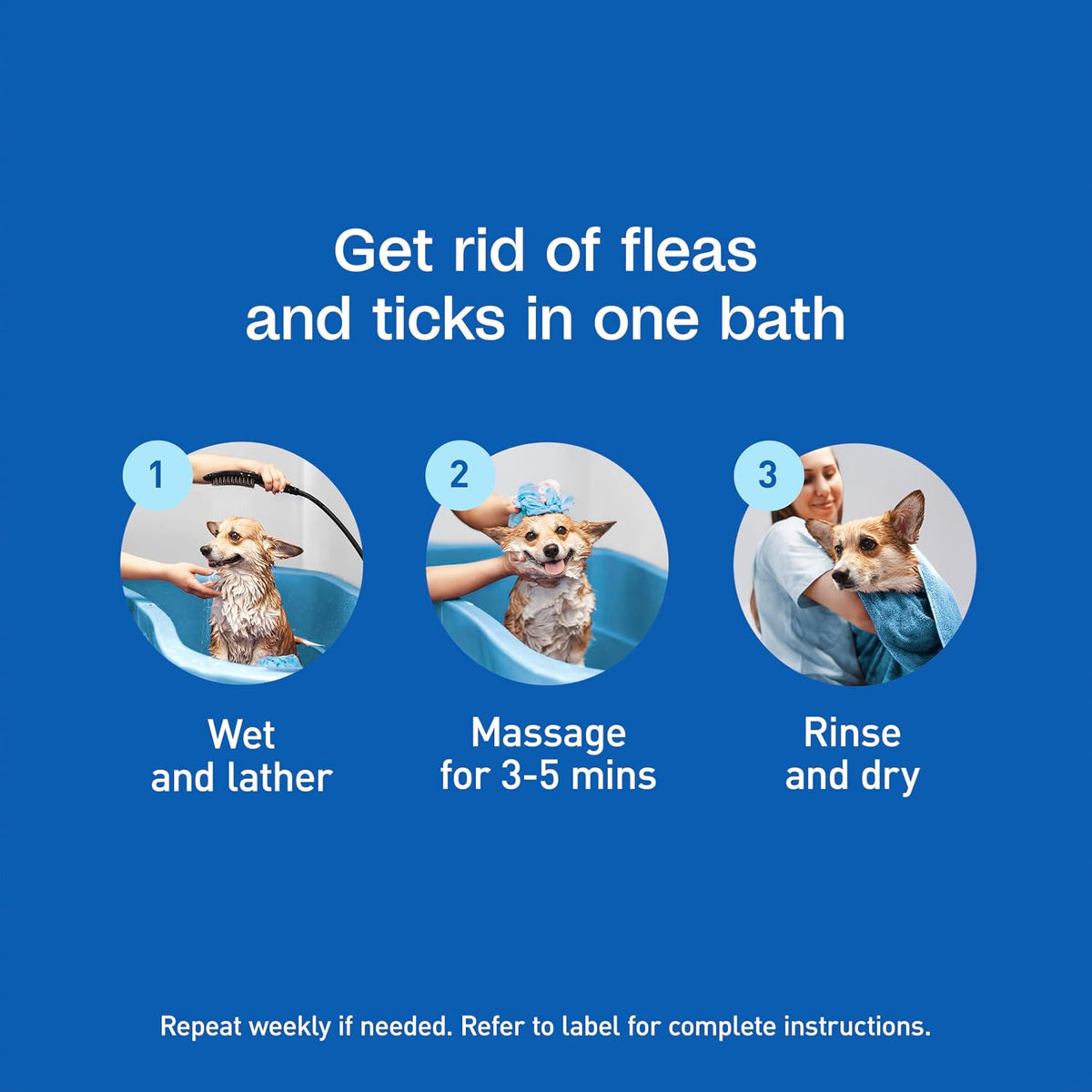 ADAMS Plus Flea & Tick Shampoo with Precor for Dogs & Cats, 24 oz | Flea shampoo for dogs and cats kills flea eggs and lice on contact, helps stop hatching for 28 days