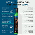 Iceland Pure Salmon Oil | Unscented Pharmaceutical Grade | 1118mg of Omega-3 per teaspoon | Liquid Food Supplement For Dogs and Cats | BPA-Free Brushed Aluminum Epoxy coated Bottle with Pump 8.75oz