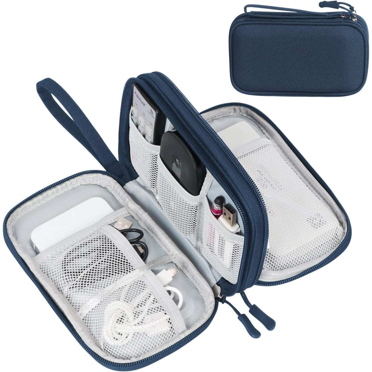 FYY Electronic Organizer, Travel Tech Pouch Bag, Cable Organizer Black