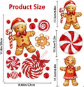 DULEFUN Christmas Window Clings, Gingerbread Man Candy Window's Stickers