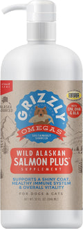 Grizzly Pet Products Salmon Plus Omega 3-6-9 Food Supplement for Dogs and Cats, 32 Ounce