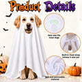Halloween Ghost Dog Costume Glow Eyes Breathable Outfit for Medium Dogs