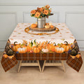 Fall Thanksgiving Tablecloth Waterproof Pumpkin Table Cloths for Autumn Harvest Indoor Outdoor Dining Room Decor-60 * 84" Oval