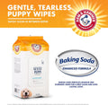 Arm & Hammer Dog Grooming Wipes, Deodorizing Dog Cleaning Wipes with Coconut Water, Gentle for Dogs and Puppies, Paraben and Sulfate Free Formula, Light Coconut Scent, 100 Count
