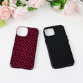 Polka Dot Pattern Phone Case for iPhone 13/14 6.1", Wine