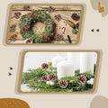 20 Pieces Christmas Pine Cones Decorations Picks, 2 Inch Natural Pine Cones Snow Tipped with Wired Picks White Craft, for Xmas Tree Garland Wreath Ornaments Pinecones Decorating