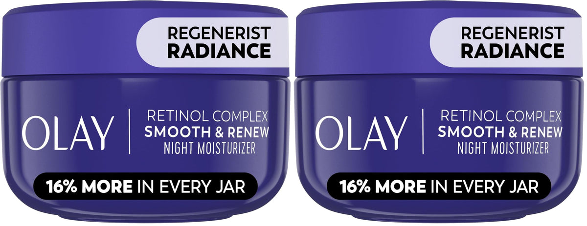 Olay Regenerist Radiance Retinol Face Moisturizer: Smooth & Renew Cream for Women - Fragrance-Free, Anti-Aging, Anti-Wrinkle, Tightening & Brightening - 2 Oz