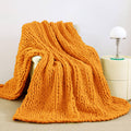 Chunky Knit Blanket Throw for Couch, 51"x63" Chunky Yarn Knitted Blankets | 100% Hand Knit Thick Chenille, Soft Breathable for Bed, Sofa, Home Decor, Cozy Gifts for Women Friends, Sage Green