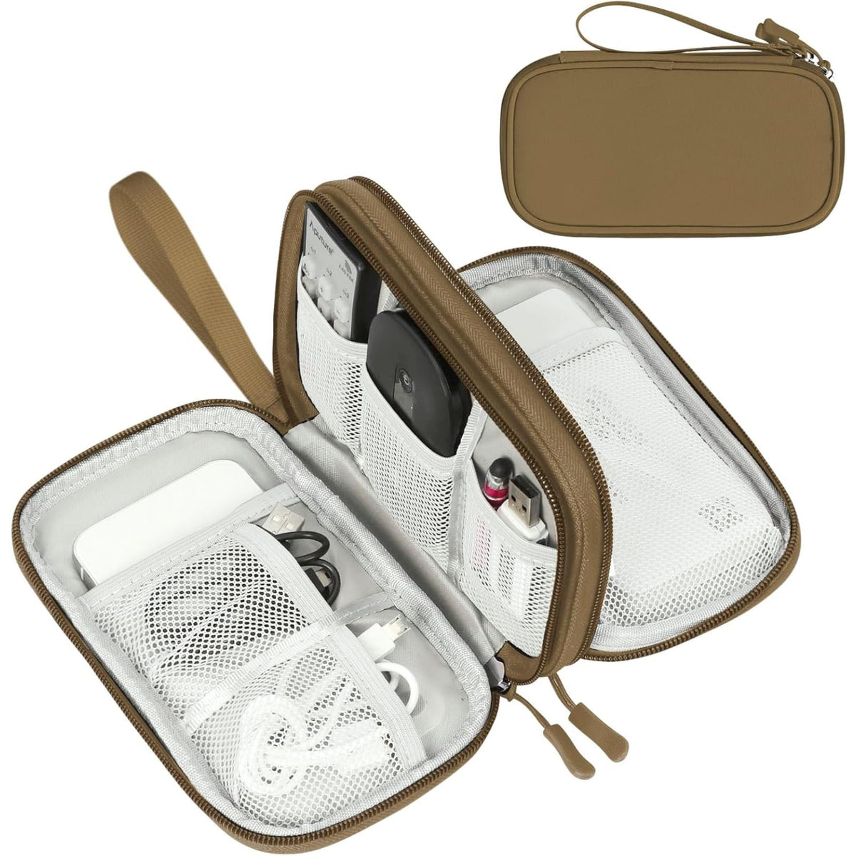 FYY Electronic Organizer, Travel Tech Pouch Bag, Cable Organizer Black