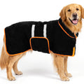 Dog Bathrobe, Super Absorbent for Small to Large Dogs, Dark Blue XL | Dog Robes with Soft Fleece, Warm & Cozy, Adjustable Fit, and Quick Drying Coat for Baths Swimming and Grooming